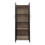 Ντουλάπα δίφυλλη Athos σε sonoma-ανθρακί απόχρωση 60x42x180εκ
