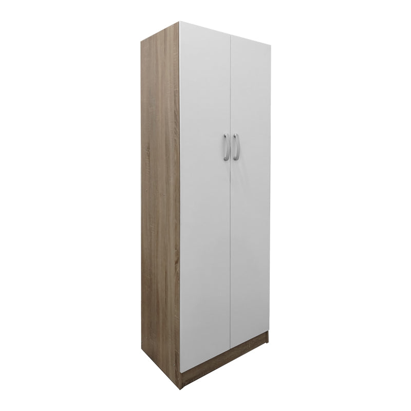 Ντουλάπα δίφυλλη Athos σε sonoma-λευκή απόχρωση 60x42x180εκ