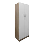 Ντουλάπα δίφυλλη Athos σε sonoma-λευκή απόχρωση 60x42x180εκ