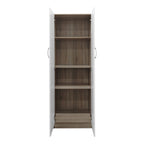 Ντουλάπα δίφυλλη Athos σε sonoma-λευκή απόχρωση 60x42x180εκ