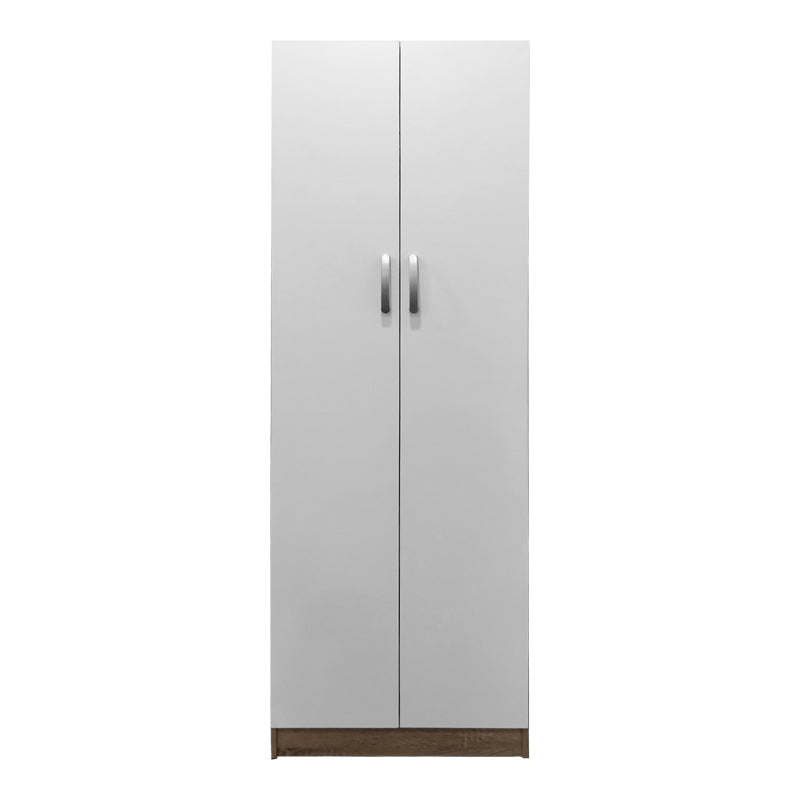 Ντουλάπα δίφυλλη Athos σε sonoma-λευκή απόχρωση 60x42x180εκ