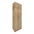 Ντουλάπα δίφυλλη και πατάρι Athos σε oak απόχρωση 80x42x240εκ