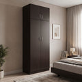 Ντουλάπα δίφυλλη και πατάρι Athos σε wenge απόχρωση 80x42x240εκ