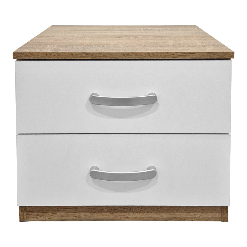 Κομοδίνο Athos σε sonoma-λευκή απόχρωση 48x40x41.5εκ