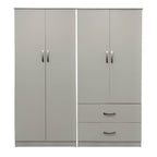 Ντουλάπα τετράφυλλη Athos λευκή 160x42x180εκ