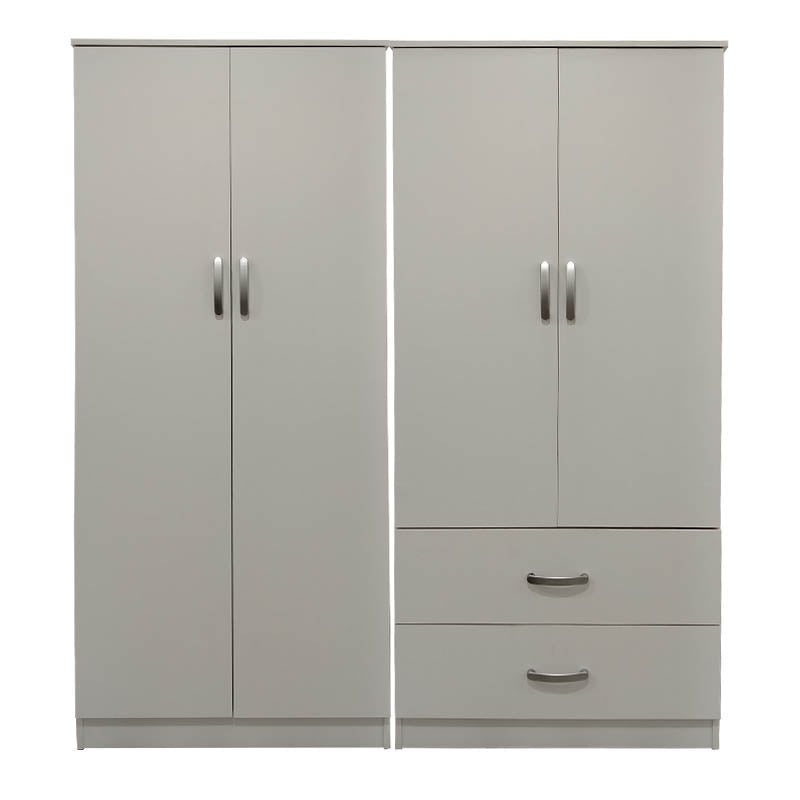 Ντουλάπα τετράφυλλη Athos λευκή 160x42x180εκ