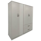 Ντουλάπα τετράφυλλη Athos λευκή 160x42x180εκ