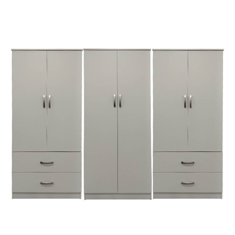 Ντουλάπα εξάφυλλη Athos λευκή 240x42x180εκ