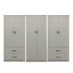 Ντουλάπα εξάφυλλη Athos λευκή 240x42x180εκ