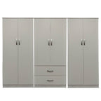 Ντουλάπα εξάφυλλη Athos I λευκή 240x42x180εκ