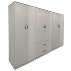 Ντουλάπα εξάφυλλη Athos I λευκή 240x42x180εκ