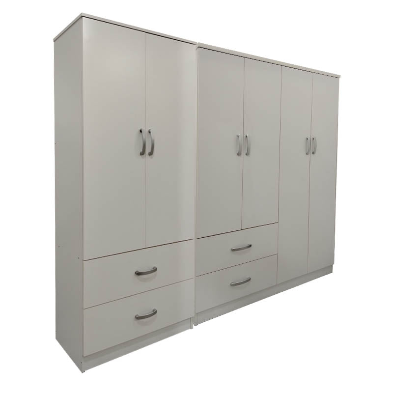 Ντουλάπα εξάφυλλη Athos λευκή 200,5x42x180εκ