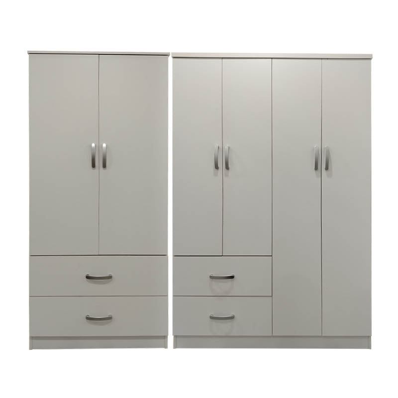 Ντουλάπα εξάφυλλη Athos λευκή 200,5x42x180εκ