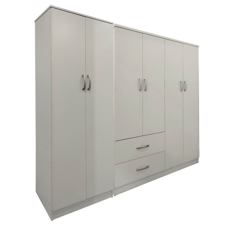 Ντουλάπα εξάφυλλη Athos Ι λευκή 200,5x42x180εκ