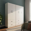 Ντουλάπα πεντάφυλλη Athos λευκή 170x42x180εκ