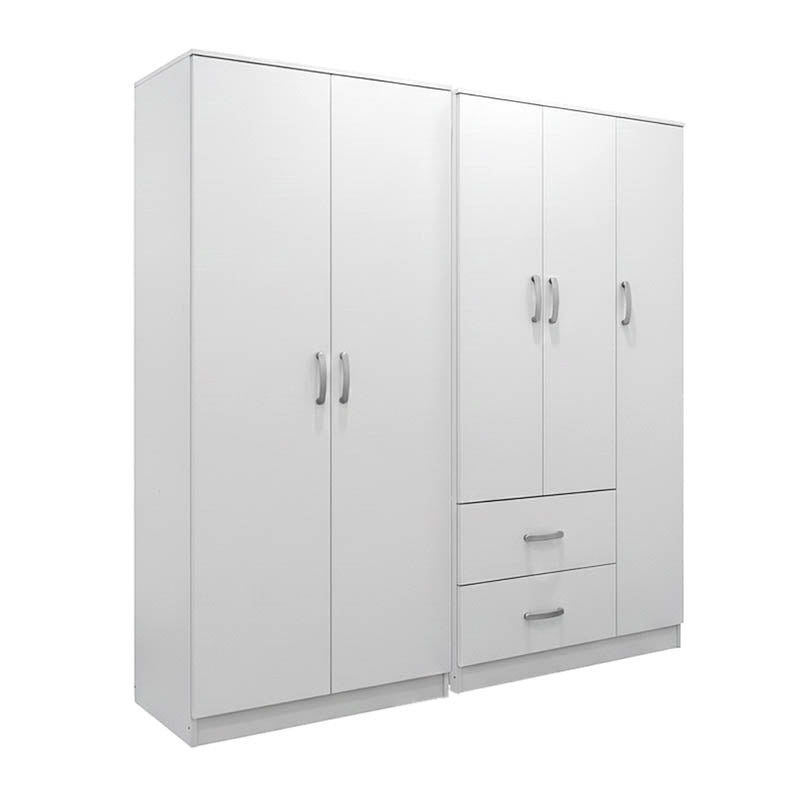 Ντουλάπα πεντάφυλλη Athos I λευκή 170x42x180εκ