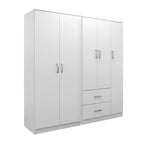Ντουλάπα πεντάφυλλη Athos I λευκή 170x42x180εκ