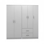 Ντουλάπα πεντάφυλλη Athos I λευκή 170x42x180εκ