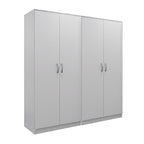 Ντουλάπα τετράφυλλη Athos Ι λευκή 160x42x180εκ