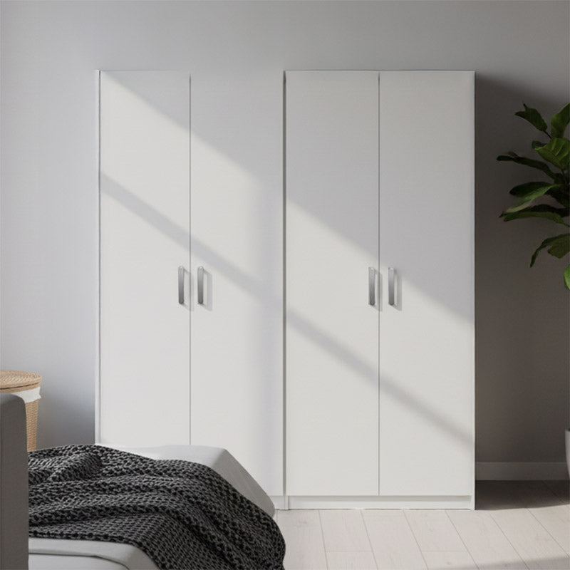 Ντουλάπα τετράφυλλη Athos Ι λευκή 160x42x180εκ