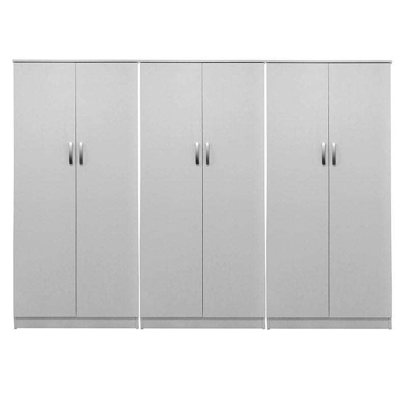 Ντουλάπα εξάφυλλη Athos ΙΙ λευκή 240x42x180εκ