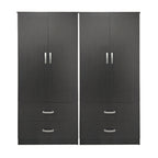 Ντουλάπα τετράφυλλη με συρτάρια Athos wenge 160x42x180εκ