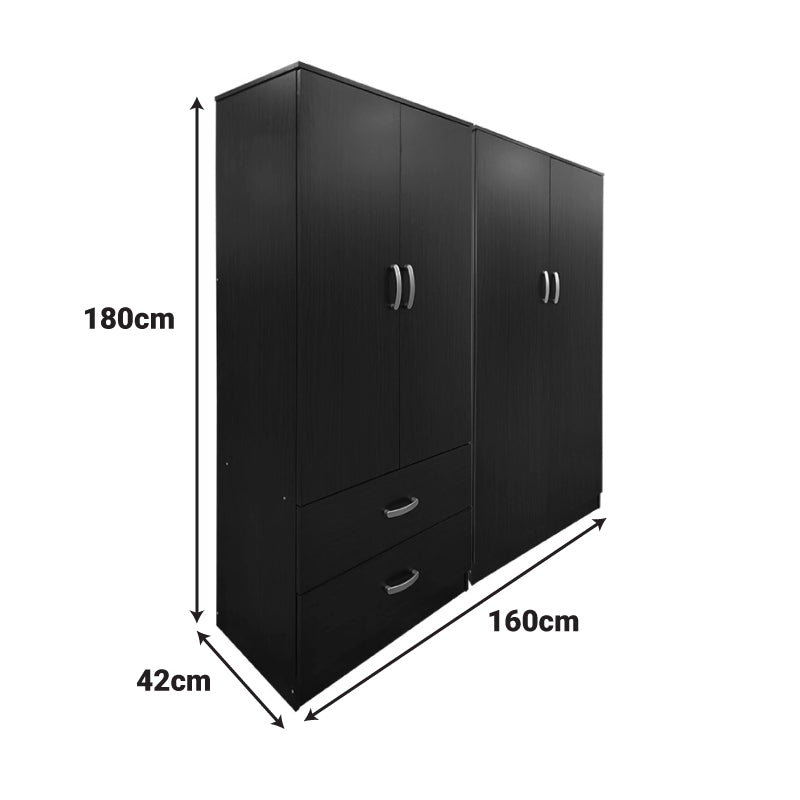 Ντουλάπα τετράφυλλη Athos wenge 160x42x180εκ