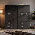 Ντουλάπα εξάφυλλη Athos wenge 180x42x180εκ