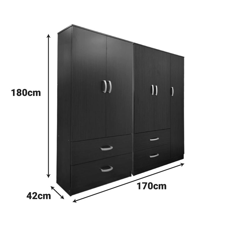 Ντουλάπα πεντάφυλλη Athos wenge 170x42x180εκ