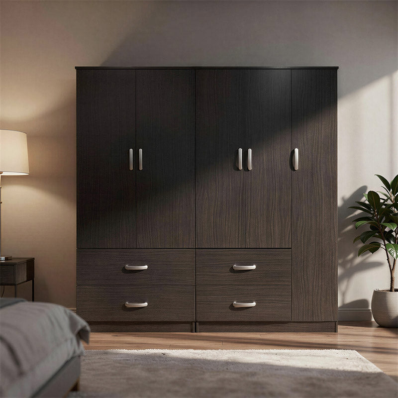 Ντουλάπα πεντάφυλλη Athos wenge 170x42x180εκ