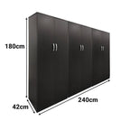 Ντουλάπα εξάφυλλη Athos wenge 240x42x180εκ