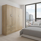 Ντουλάπα τετράφυλλη Athos sonoma 160x42x180εκ
