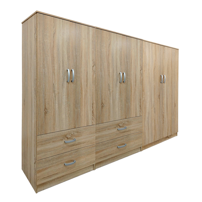 Ντουλάπα εξάφυλλη Athos sonoma 240x42x180εκ