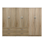 Ντουλάπα εξάφυλλη Athos sonoma 240x42x180εκ