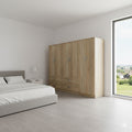 Ντουλάπα εξάφυλλη Athos sonoma 240x42x180εκ