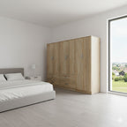 Ντουλάπα εξάφυλλη Athos sonoma 240x42x180εκ
