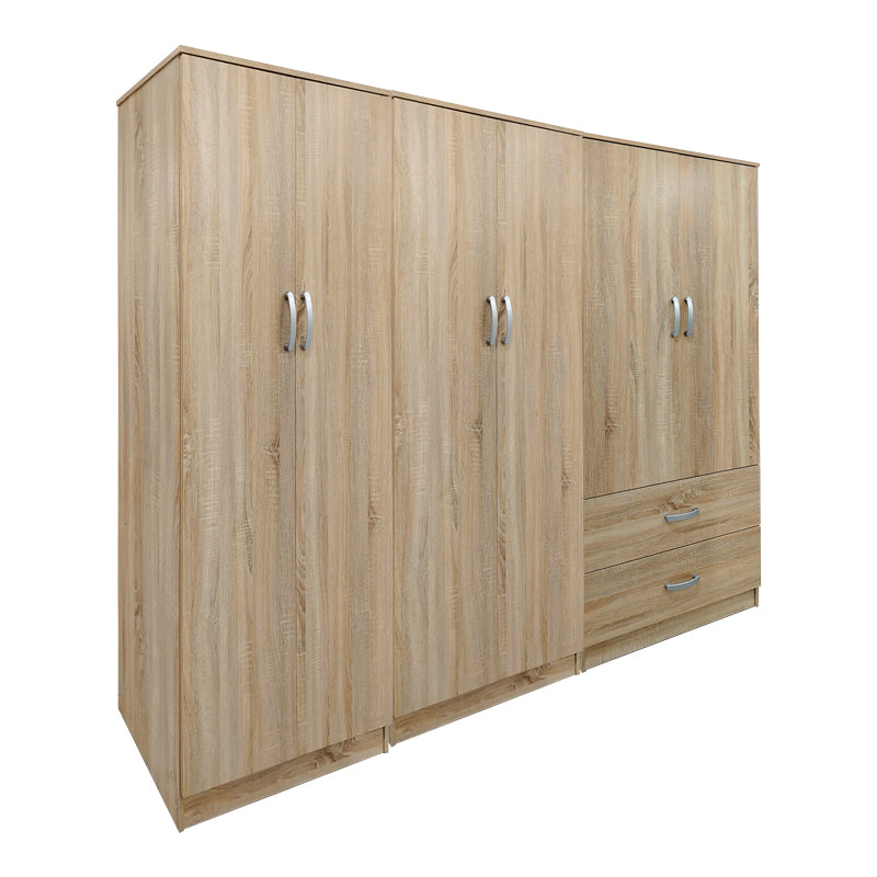 Ντουλάπα εξάφυλλη Athos I sonoma 240x42x180εκ