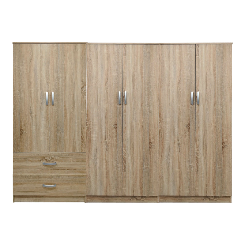Ντουλάπα εξάφυλλη Athos I sonoma 240x42x180εκ