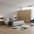 Ντουλάπα εξάφυλλη Athos I sonoma 240x42x180εκ