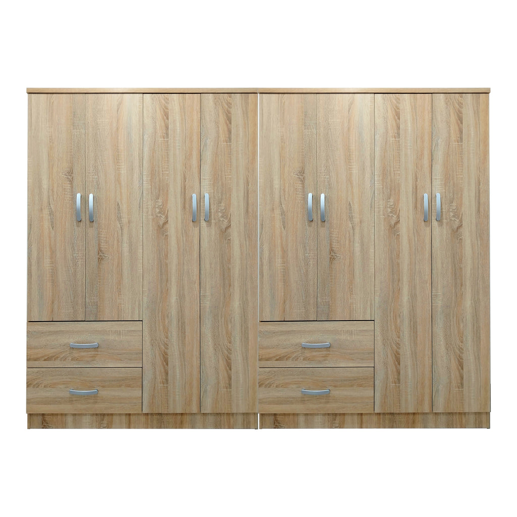 Ντουλάπα οχτάφυλλη Athos sonoma 241x42x181εκ