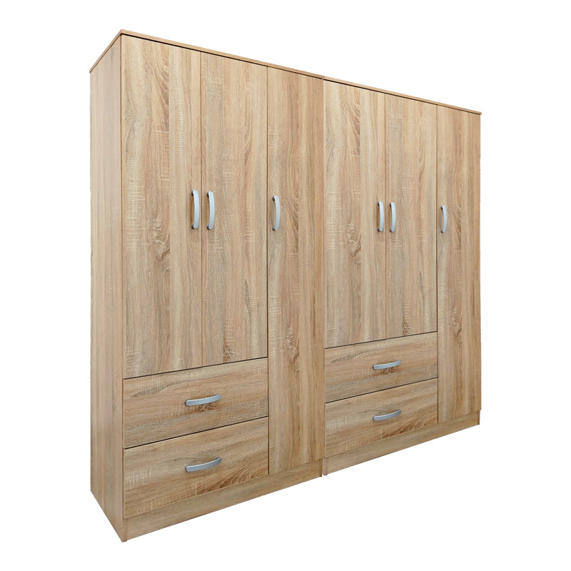 Ντουλάπα εξάφυλλη Athos sonoma 180x42x180εκ