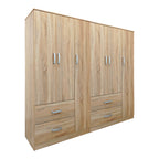 Ντουλάπα εξάφυλλη Athos sonoma 180x42x180εκ