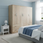 Ντουλάπα εξάφυλλη Athos Sonoma 200.5x42x180εκ