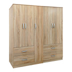 Ντουλάπα πεντάφυλλη Athos sonoma 170x42x180εκ