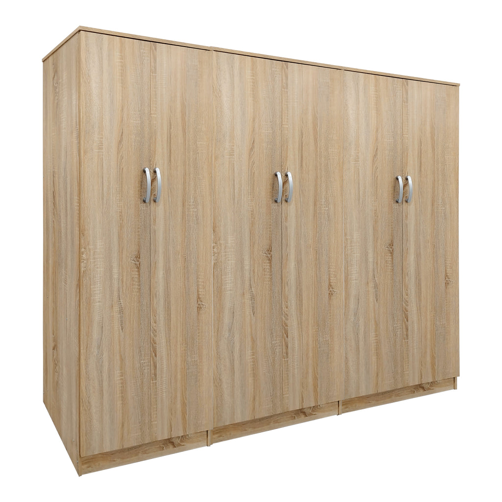 Ντουλάπα εξάφυλλη Athos ΙΙ sonoma 240x42x180εκ