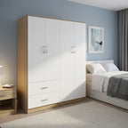 Ντουλάπα τετράφυλλη Athos sonoma-λευκό 160x42x180εκ