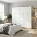 Ντουλάπα πεντάφυλλη Athos sonoma-λευκό 170x42x180εκ