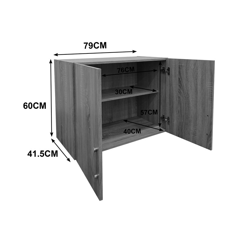 Ντουλάπα τετράφυλλη με πατάρι Athos λευκή 160x42x240εκ