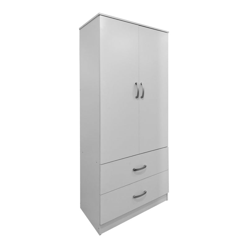 Ντουλάπα εξάφυλλη με πατάρι Athos I λευκή 240x42x240εκ
