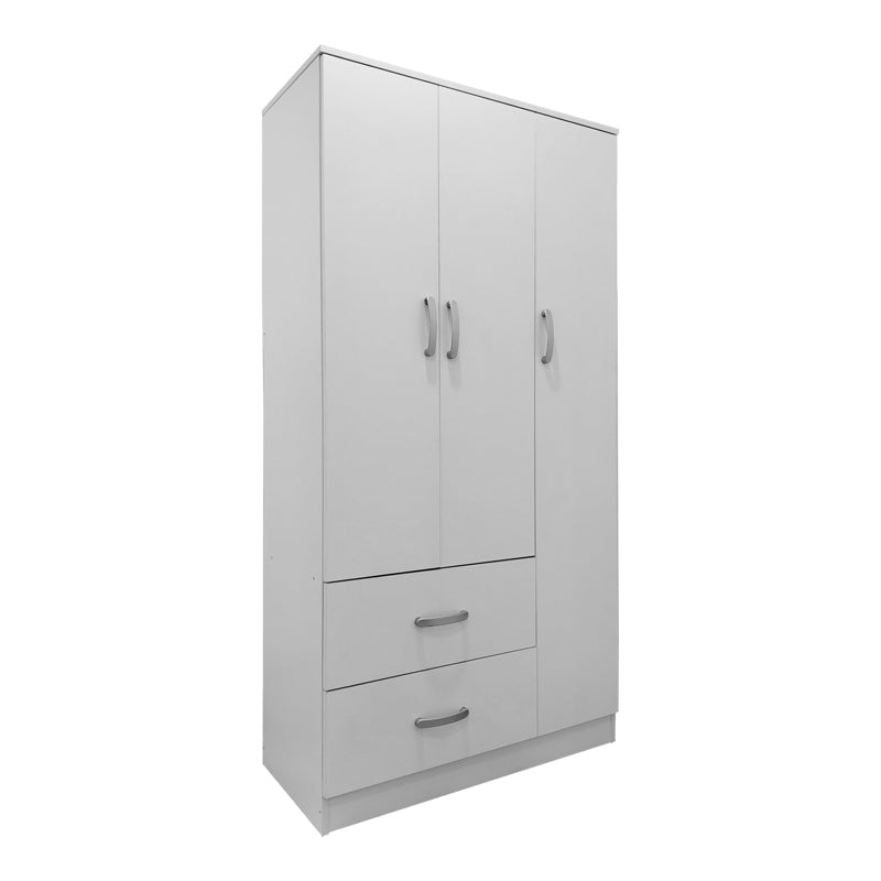 Ντουλάπα πεντάφυλλη με πατάρι Athos I λευκή 170x42x240εκ